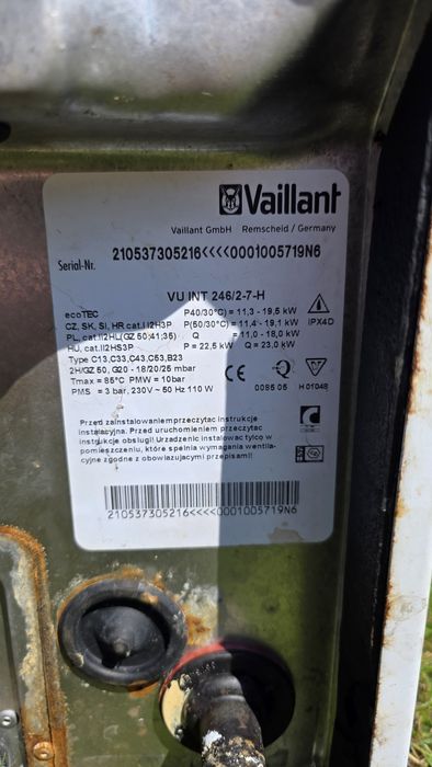 Kocioł gazowy vaillant ecoTEC VU INT 246/2-7-H