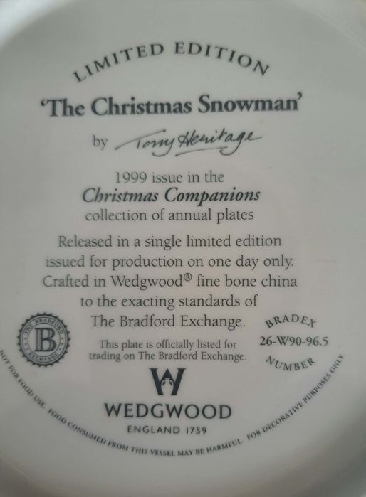 Prato wedgwood colecção