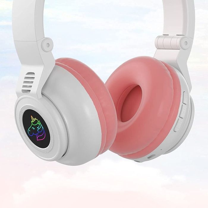 Słuchawki Bezprzewodowe Bt 5.0 Led Rgb Do Komputera Grania Pc Jednoroż