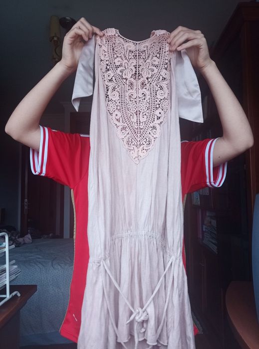 Túnica rosa nude da Mango