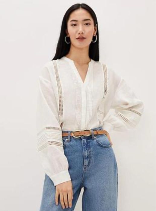 Блуза - вышиванка  100% лен размер 10