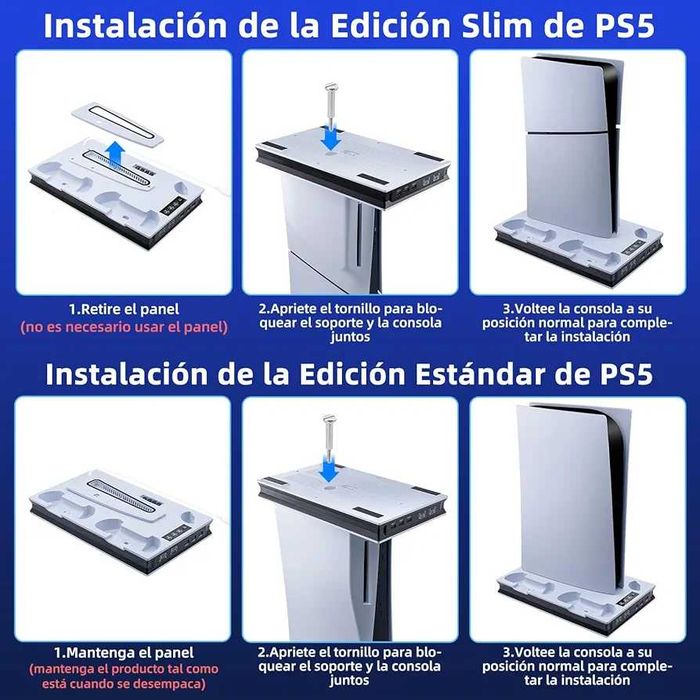 Suporte vertical ventiladores de refrigeração PS5/PS5 Slim