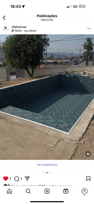 Instalação de tela armada casa de máquinas e construção de Piscinas