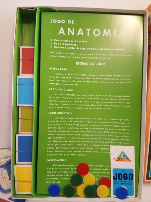 Jogo de Anatomia, antigo 1981,  Majora