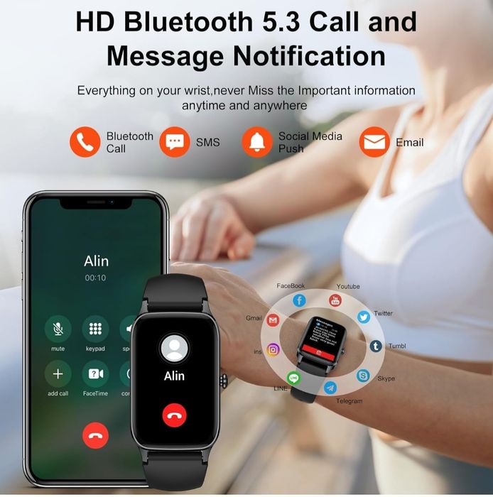 Dyurwa P97 Smartwatch  czarny
