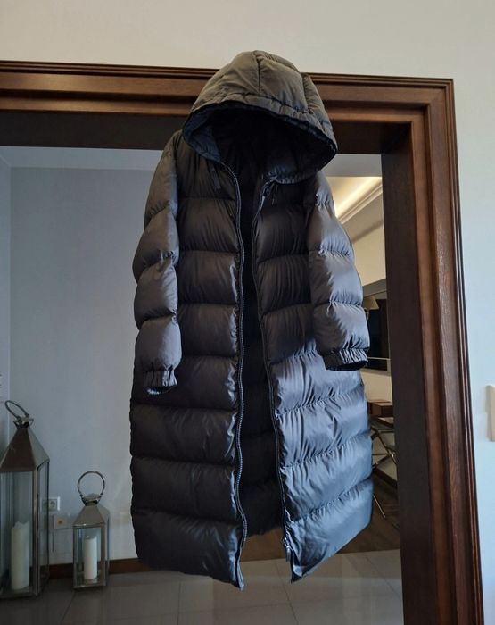 Max Mara the Cube nowy czarny puchowy długi płaszcz