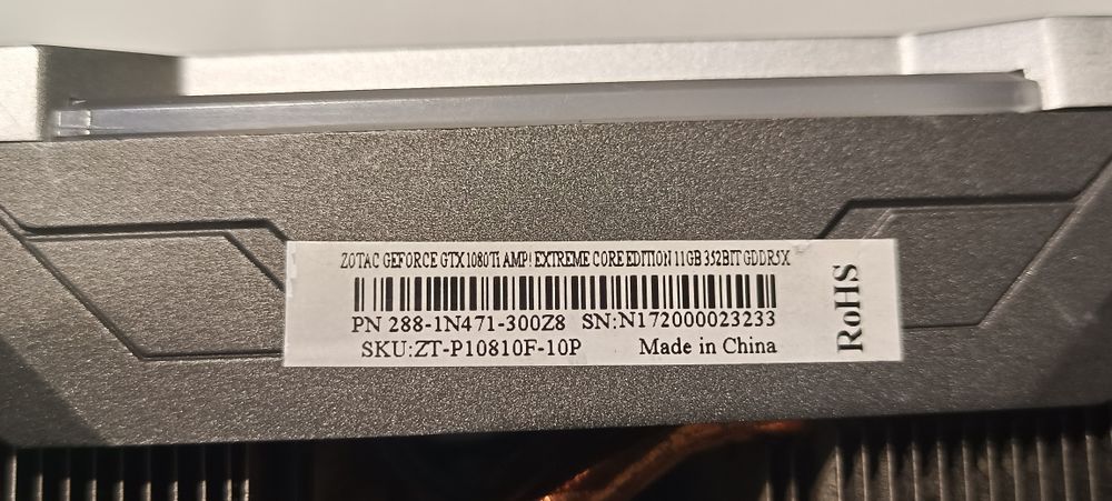 Відеокарта ZOTAC 1080ti