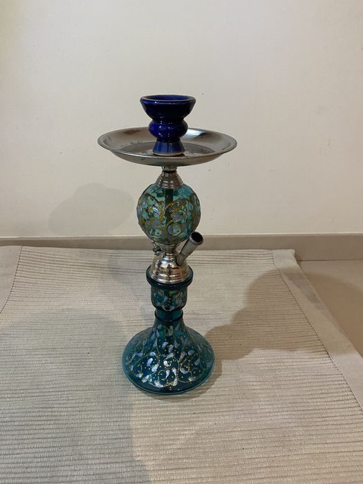 Shisha/Narguile em vidro pintado à mão - Tunísia