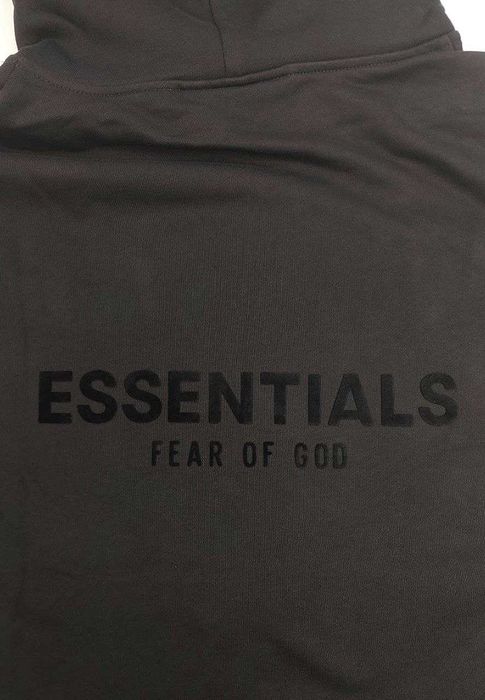 СУПЕР ЯКІСТЬ, худі essentials Fear of God, чорное унисекс худи есентиалс фог