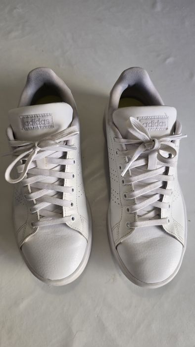 Adidas advantage base 2.0 ténis 41 1/3 sapatilhas branco calçado homem