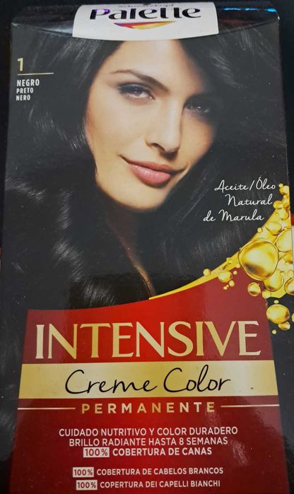 4 unidades: Palette Intensive Creme Color 1 preto