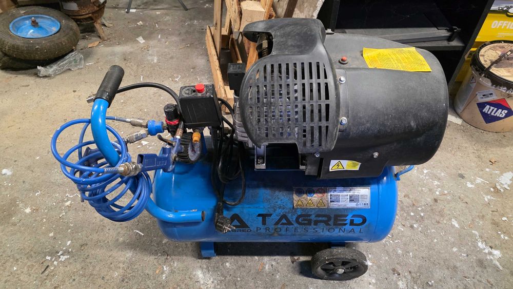Kompresor olejowy sprężarka dwutłokowa Tagred V2 50 litrów 50l