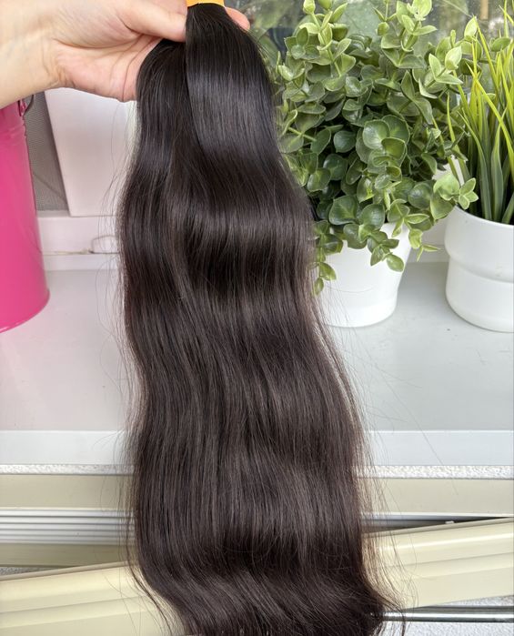 1) wlosy dziewicze 57 cm 123 gr