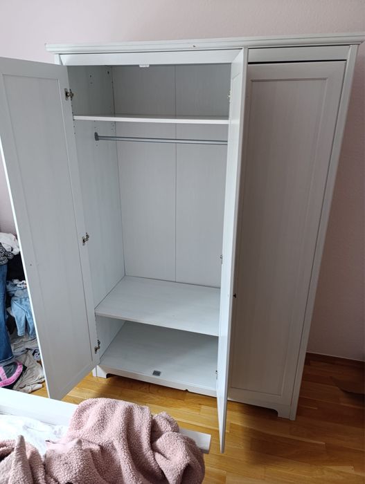 Fajna biała szafa z lustrem Ikea Aspelund dowóz wysyłka