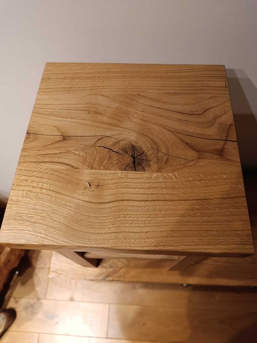 Taboret drewniany dębowy/jesionowy