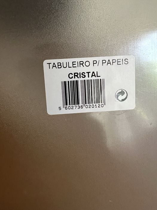 Tabuleiro papeis + copo em cristal