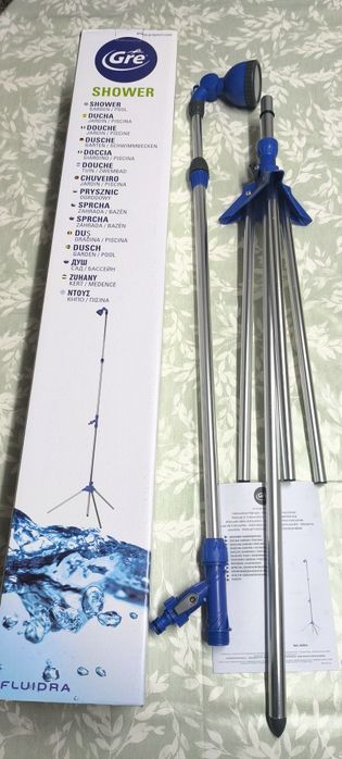 Chuveiro com tripé portátil em alumínio Gre Ar104 (novo)