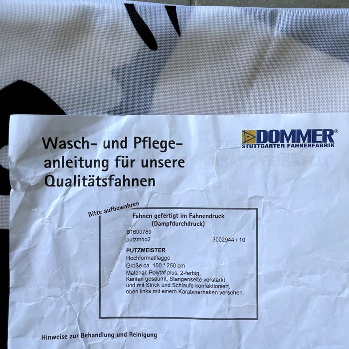 Putzmeister прапор 1,5х2,5м два різновида нові запечатані в упаковках