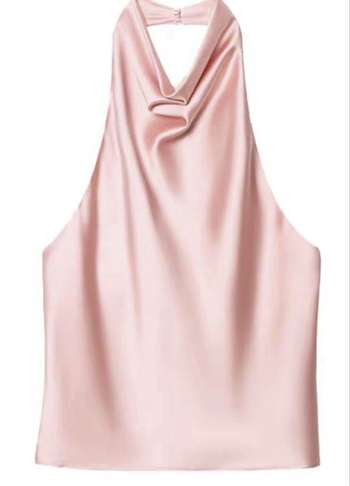 Атласний топ Zara в кольорах
