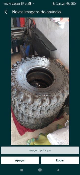 Pneus Silverstone MT-117 Xtreme 33x10.50 e parachoque afn samurai