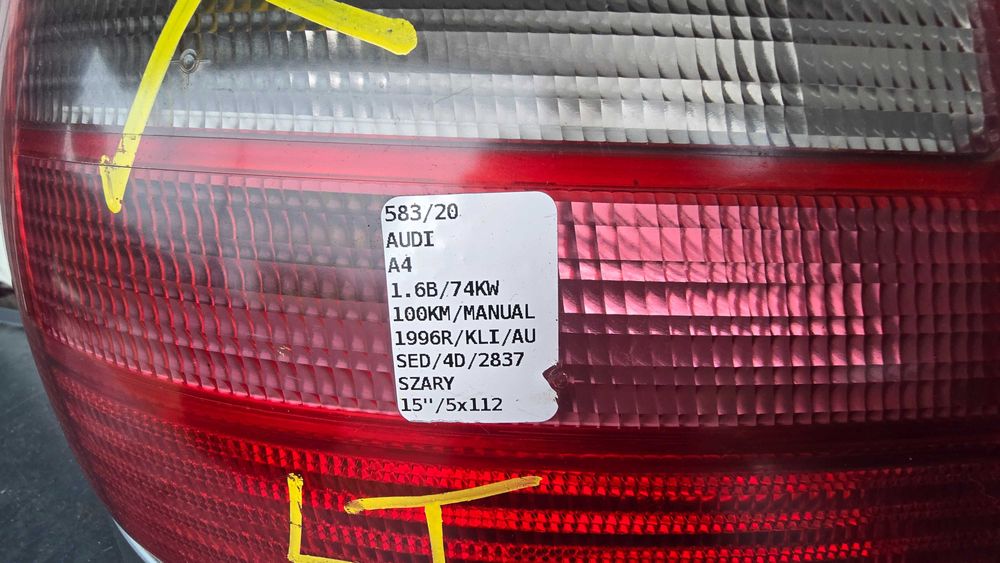 Lampa tył do audi a4 b5