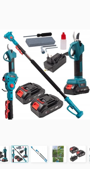 Sekator piła akumulatorowa  na wysięgniku sztycy xxxl 4szt akumulatoró