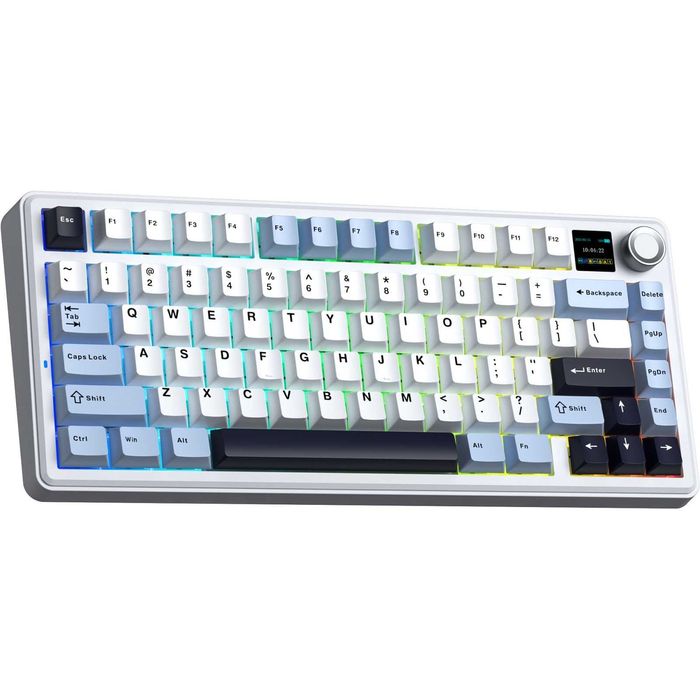 Клавіатура Aula F75 MAX Wireless/Bluetooth UA White/Blue