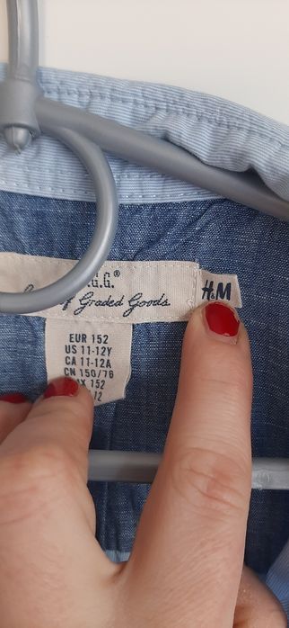 Koszula niebieska 152 z H&M