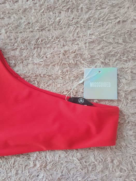 Crop top stanik bikini strój dwuczęściowy biustonosz na jedno ramię