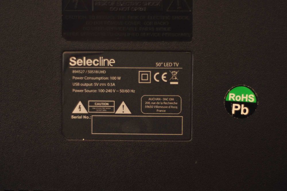 ** reservada** televisão LED 4K Ultra HD de 50 polegadas