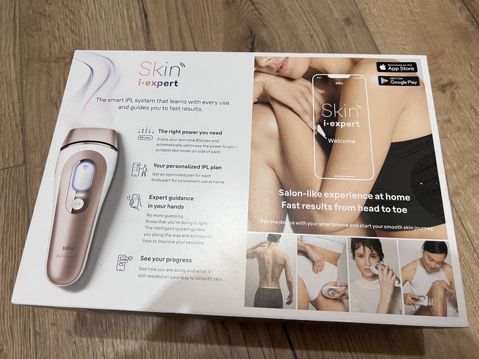 Nowy depilator laserowy BRAUN Silk i-EXPERT SMART IPL PL7253 SensoAdapt + 3 NASADKI