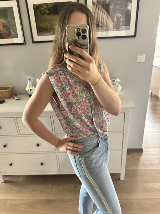 Bluzka body w kwiaty Zara M