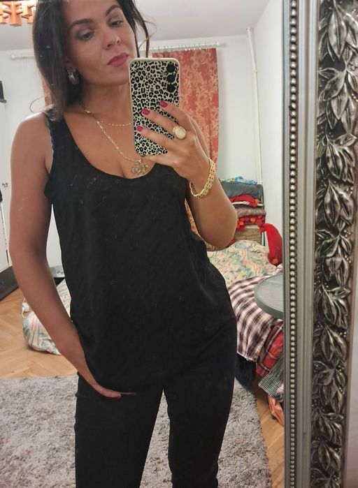 Czarny top Massimo Dutti rozm. L