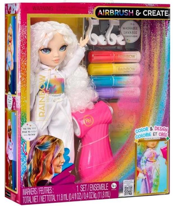 LALKA Rainbow High Air Brush & Create AEROGRAF Zestaw Kreatywny