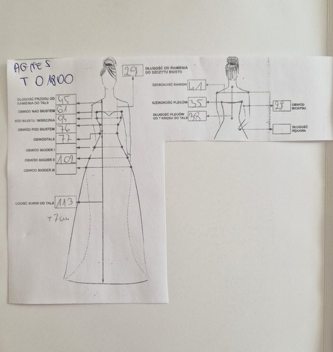 Suknia ślubna Agnes Fashion Group TO-1800t kolekcja the One 2024