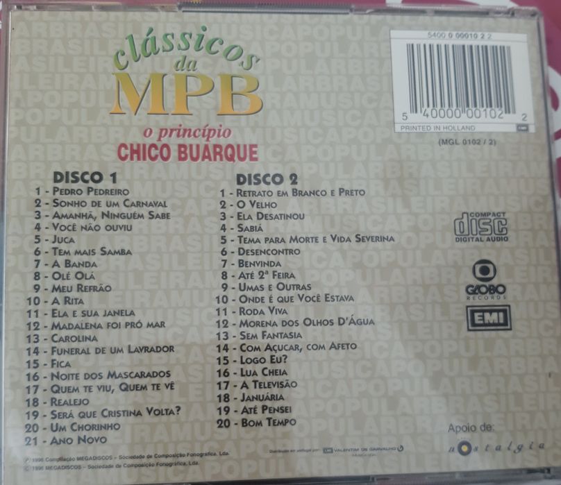 CD Chico Buarque - O Princípio de Chico Buarque (2CD)