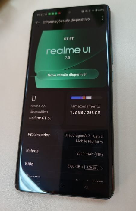 Smartphone Realme GT 6T 256GB 12GB