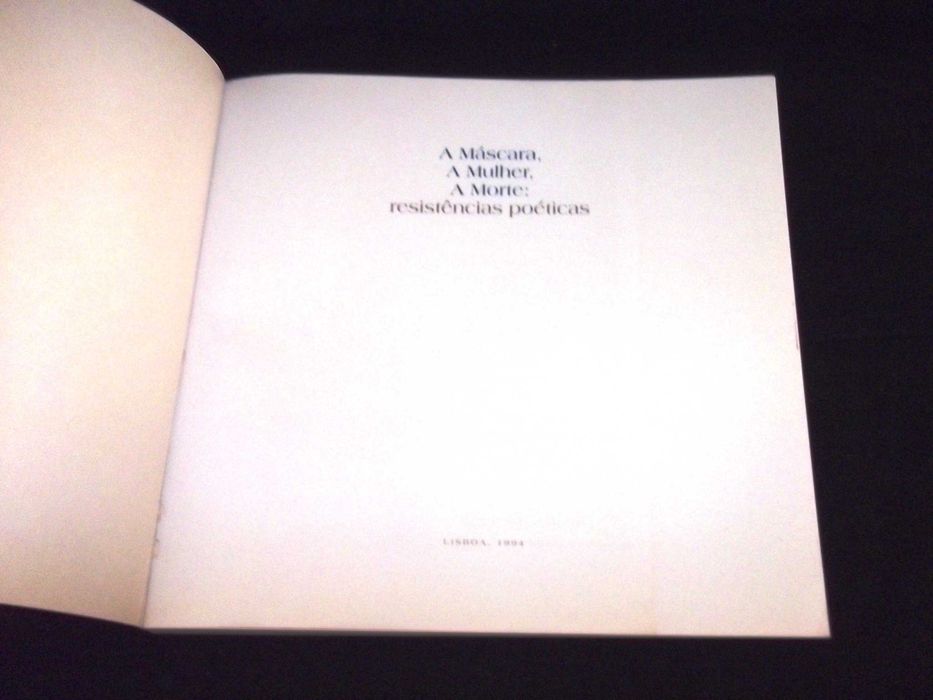 Livro A máscara a mulher a morte resistências poéticas Culturgest