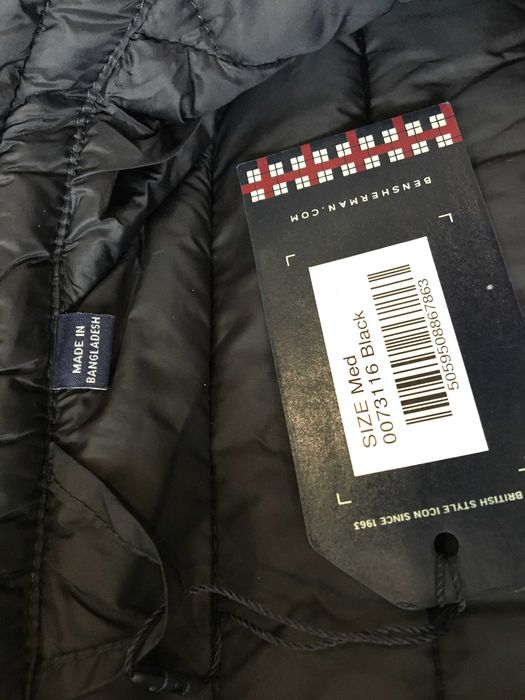 Męska  kurtka przejściowa pikowana Ben Sherman rozm M czarna nowa