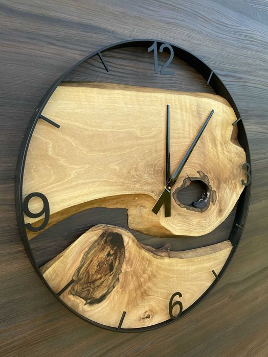 Zegar drewniany w stylu LOFT 70 cm