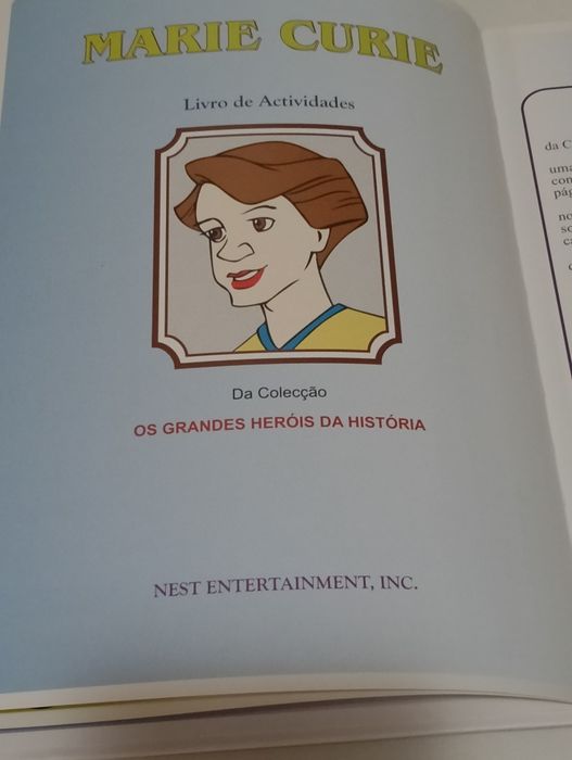 Livro Juvenil  Marie Curie ,actividades