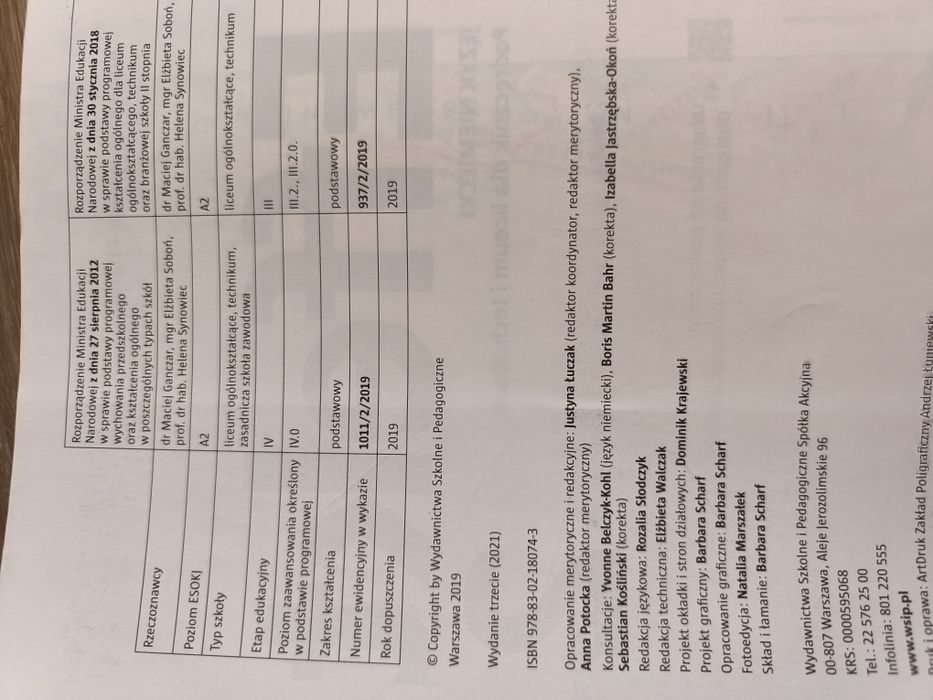 Podręcznik i ćwiczenia do języka niemieckiego Effekt 2