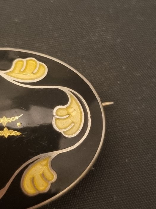 Srebro Sterling  - broszka emaliowana/Norwegia