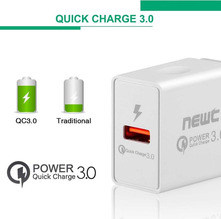 Szybka ładowarka sieciowa NEWC 18W USB 3.0 QC 3.0