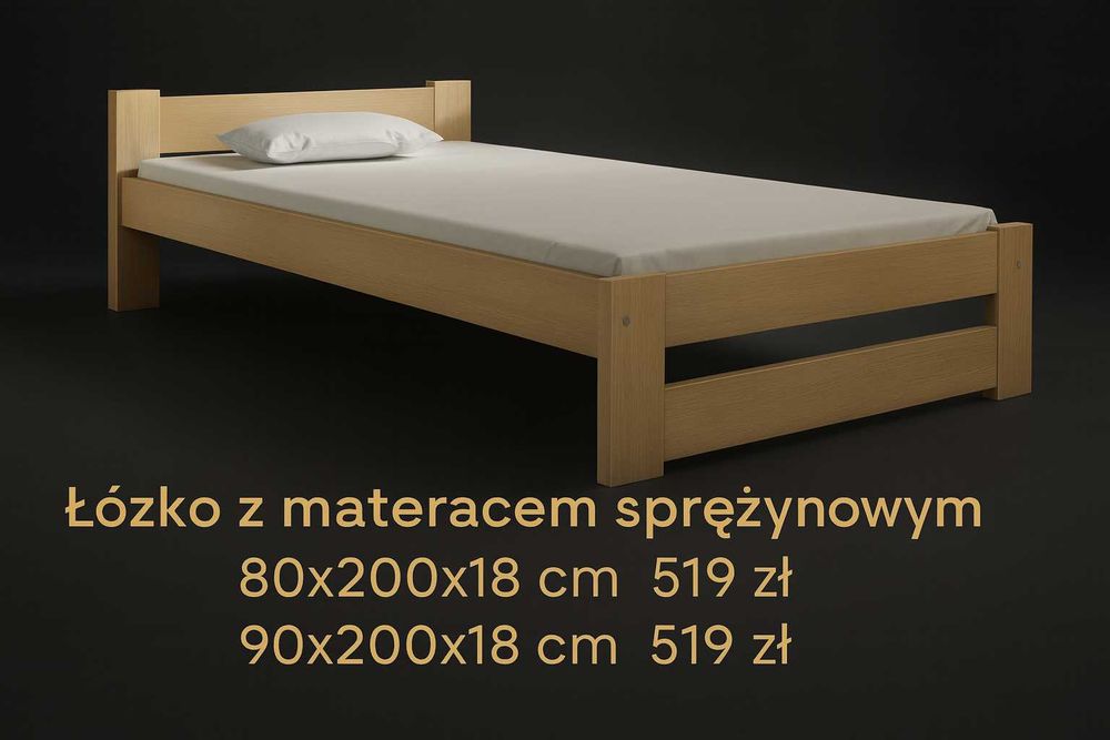 Łóżko + Materac  80x200 90x200  Tapczan Szafa szafka komoda