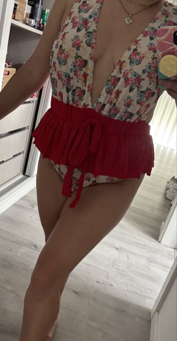 Fato de banho vermelho