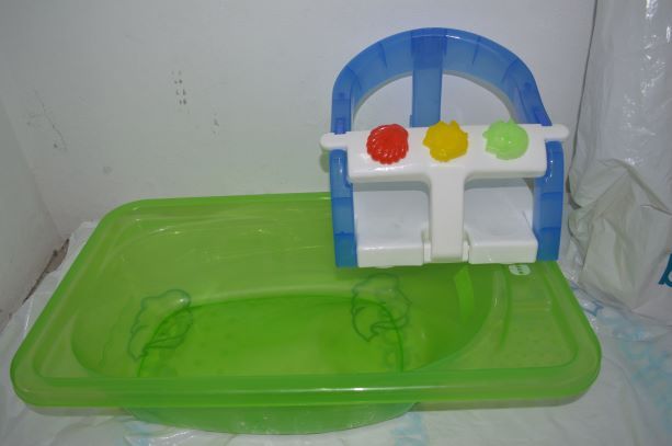 Banheira e cadeira de banho