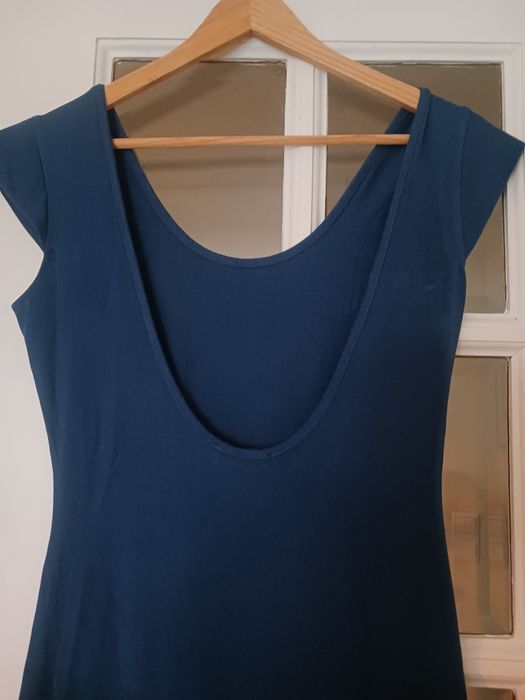 Vestido malha com elastano azulao