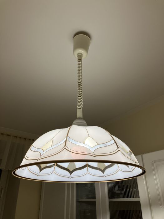 Lampa wisząca stylizowana plastik i metal