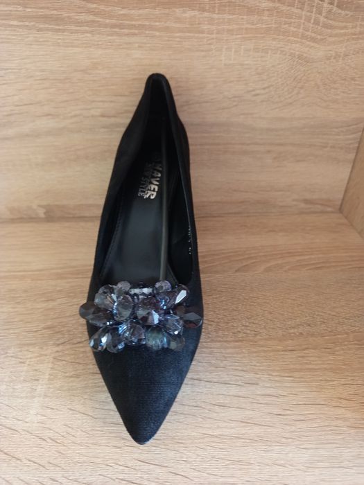 Czółenka damskie czarne 40